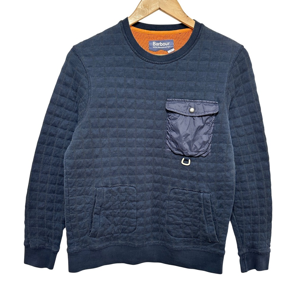 Barbour White Mountaineering Quilted Sweatshirt Womens Small Outdoor Hunting